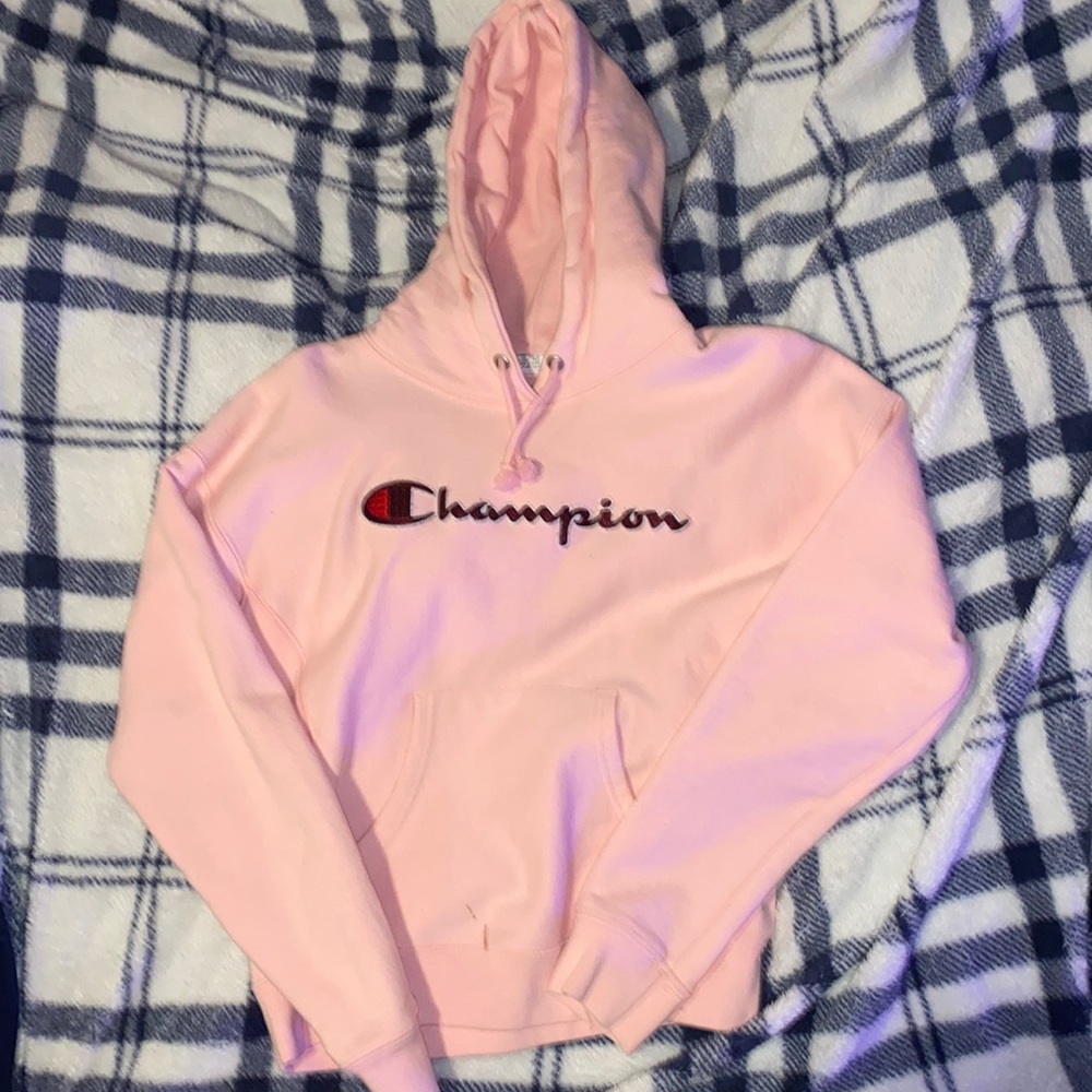 Pink champion hoodie